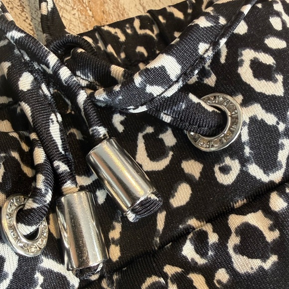 Love Scarlett L Paper Bag Black and White Leopard Print Pants - Picture 6 of 12